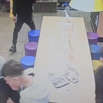 Kids throwing chair at mcds