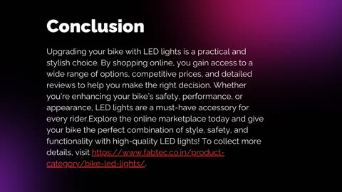 Buy BIKE LED LIGHTS Online – Fabtec