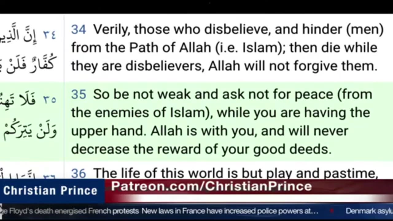 Christian prince You don't even dare to say what your prophet said