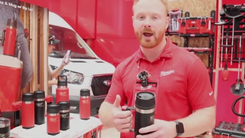 New Milwaukee Tool PACKAGE Mugs and Bottles with Better Lids