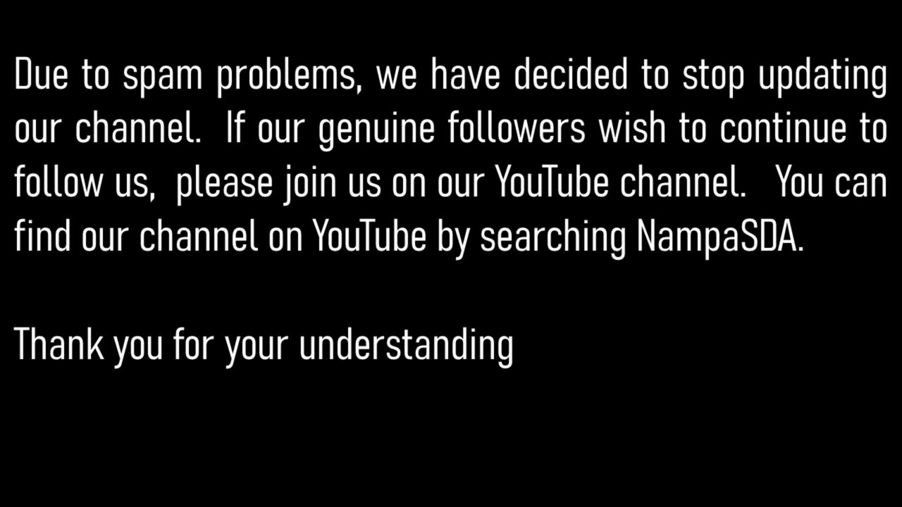 Important Message to our Followers