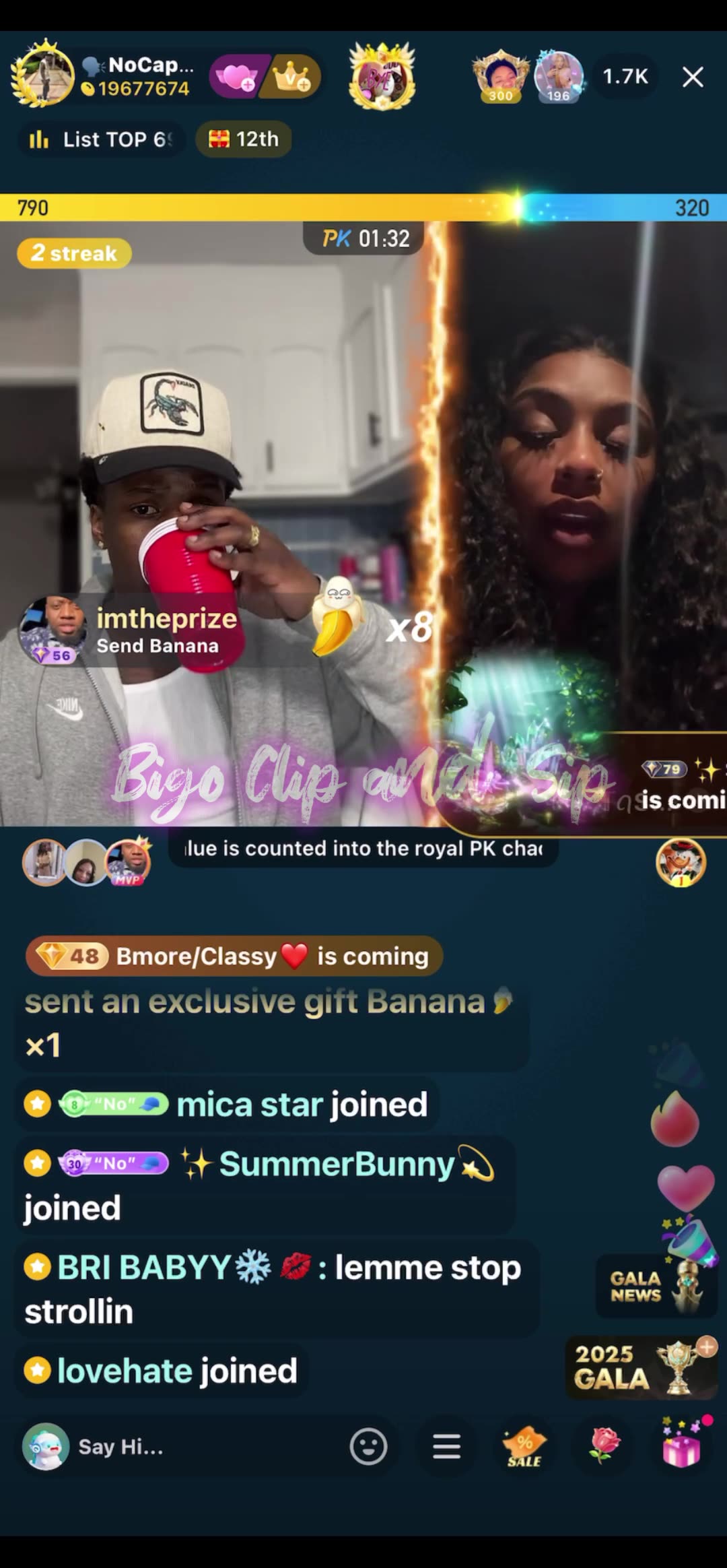 NoCap talks to Beth n her trick-lines Mocha 12/5/25 #bigoclipandsip