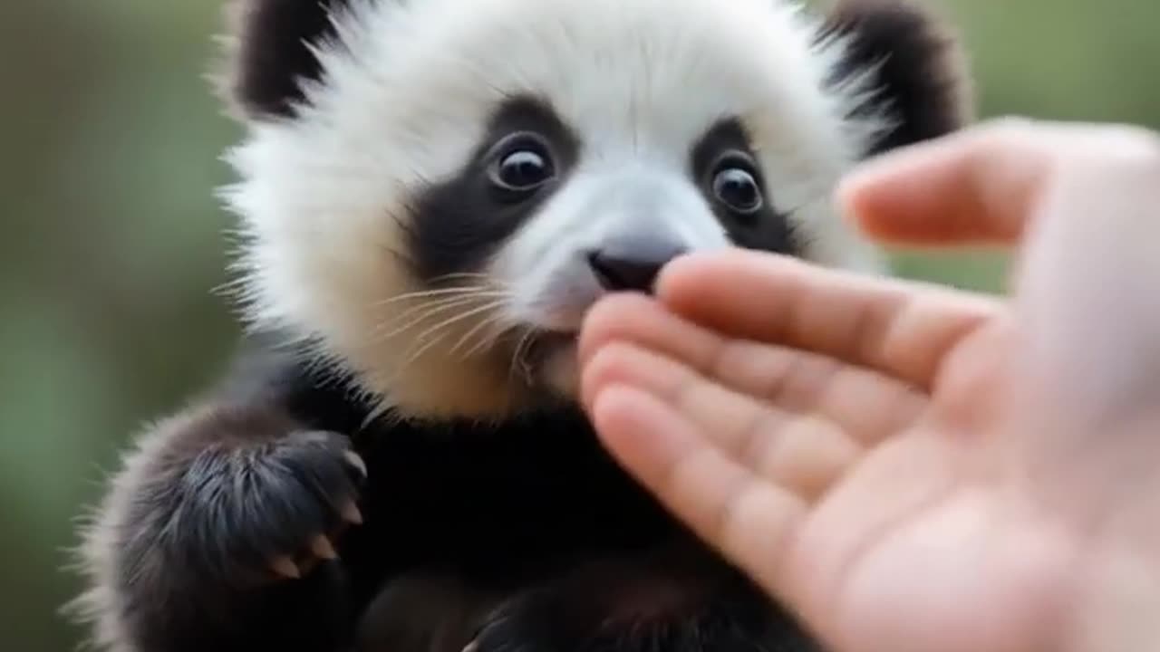 Cute panda entertainment video