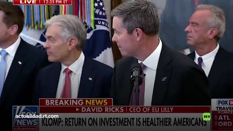 Una persona se desmaya en una reunión con Trump sobre salud