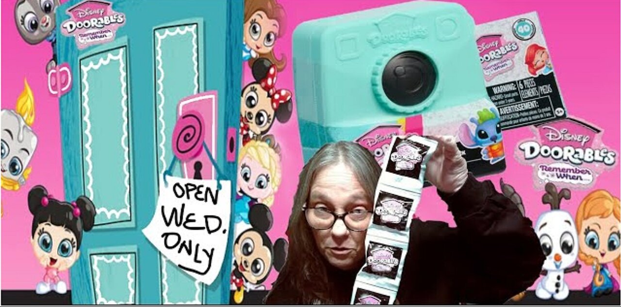 DISNEY DOORABLE WEDNESDAY busting open the Remember when polaroid camera. Frozen, lion king, ETC