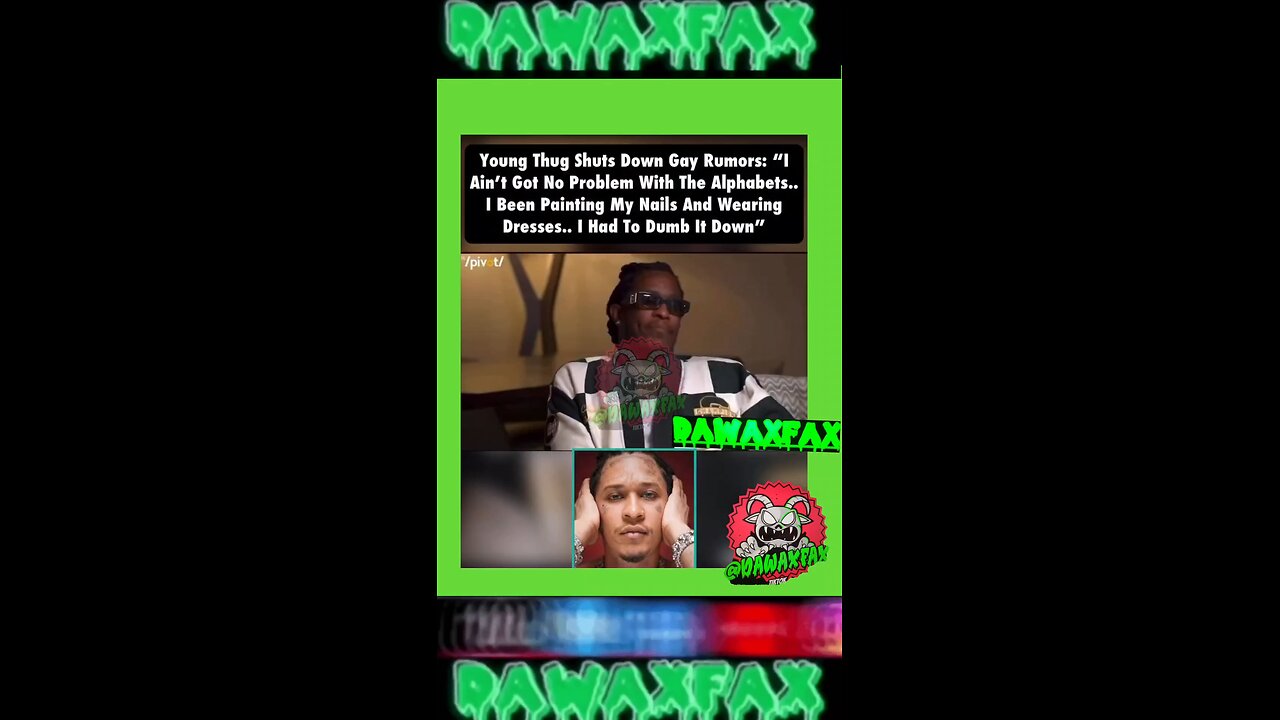 #Thugger is shutting down online speculation regarding his sexuality… Thoughts? 💭 #dawaxfax #young