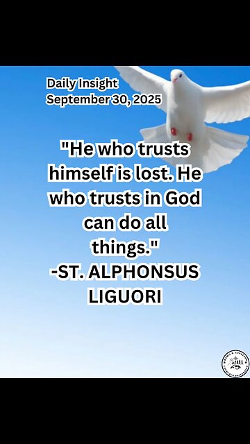 Daily Insight September 30, 2025 #faith #saint #Insight