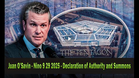 Juan O’Savin - Nino 9 29 2025 - Declaration of Authority and Summons