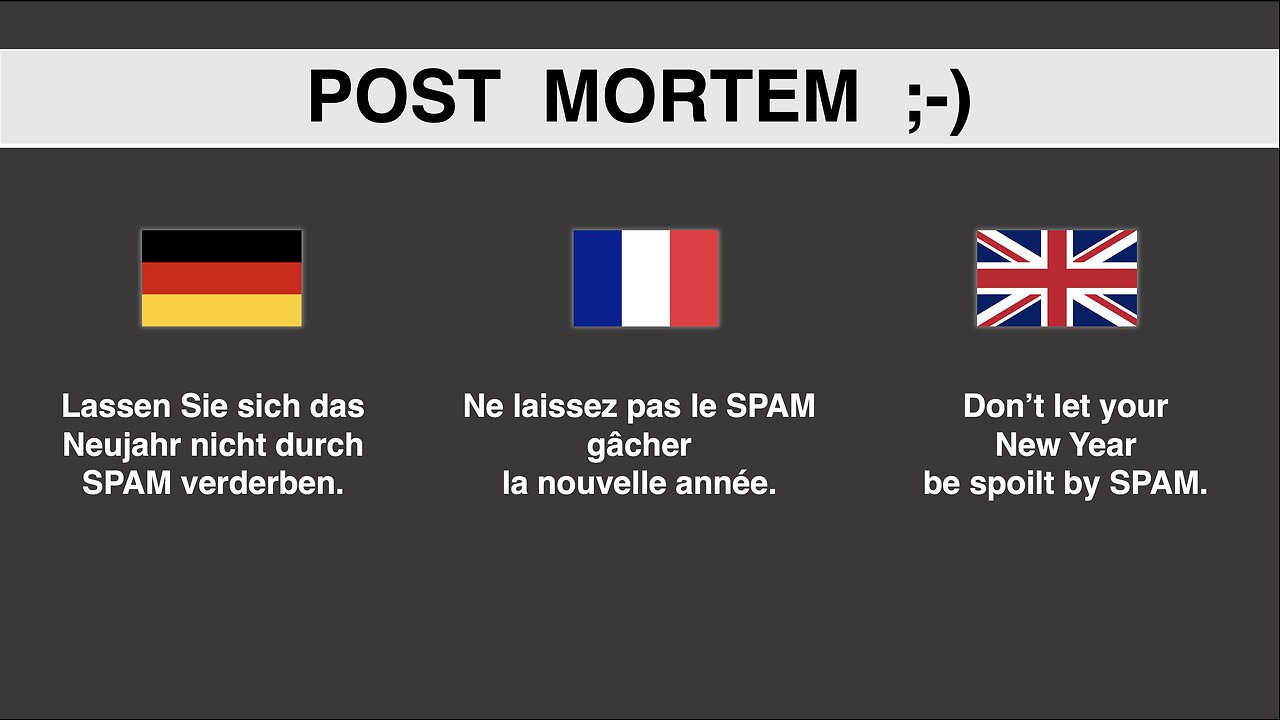 POST MORTEM ;-)