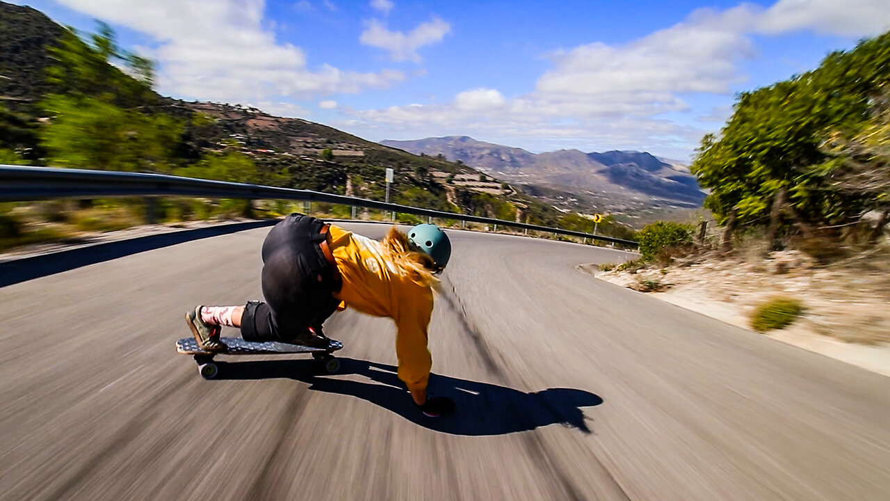 Girl Skates Mexico Mountains