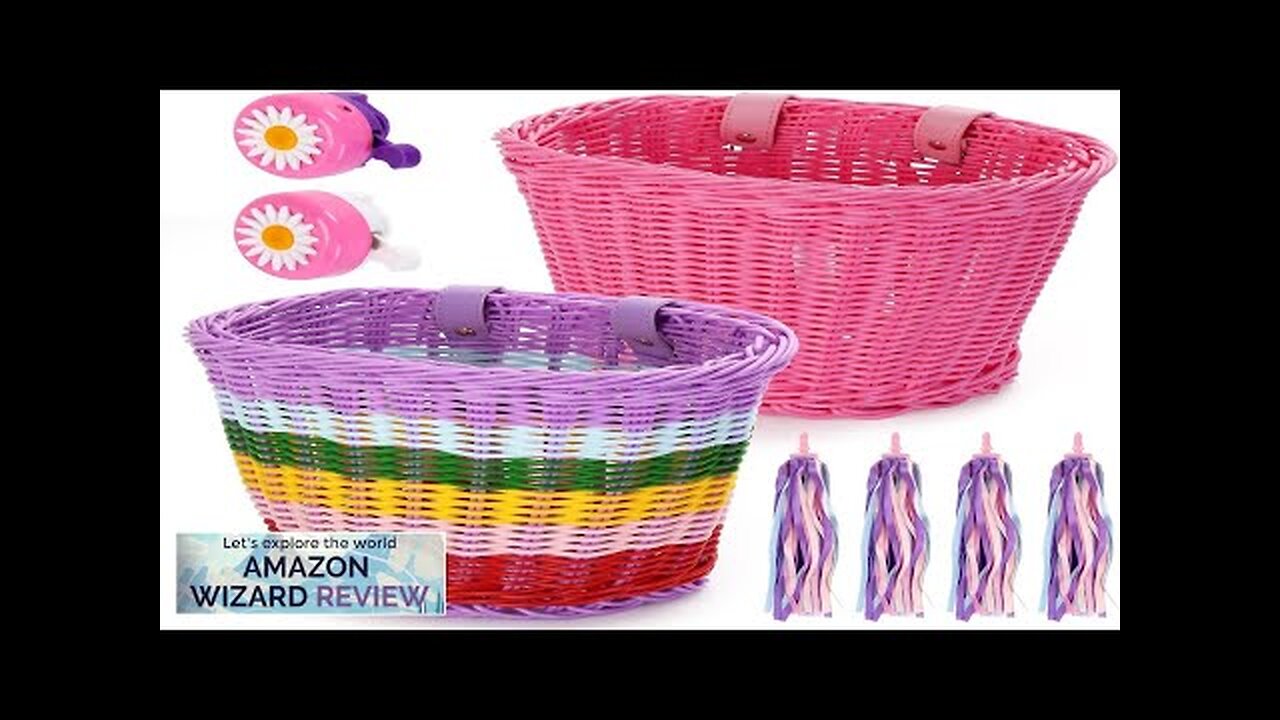 ShineMe Kids Bike Basket 2pcs Small Girls Bike Basket with Bike Accessories Review