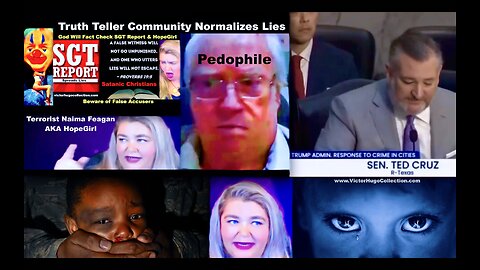 Ted Cruz Trump Clinton Support Pedophile Jeffrey Epstein SGT Report HopeGirl Naima Feagin Jim Fetzer