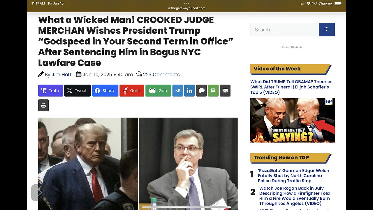 What a Wicked Man! CROOKED JUDGE MERCHAN sentencing Trump in Bogus NYC Lawfare Case