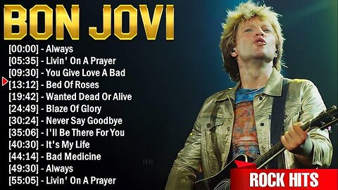 Bon Jovi Greatest Hits Playlist Full Album ~ Best Of Rock Rock Songs Collection Of All Time