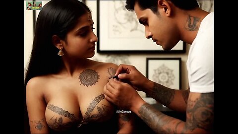 Young AI Model Getting Tattoo Piercing On Her Body - AIArtGlamours