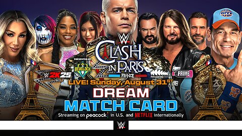 WWE Clash in Paris 2025 - Dream Match Card | Bevelock