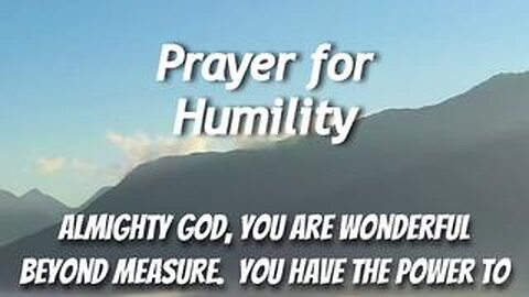 Prayer for Humility