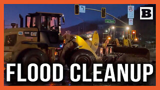 Bulldozer Crews Clean Up After Los Angeles Flooding