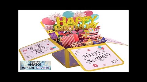 Funny Happy Birthday Pop Up Card Sweet 3D Birthday Gift Box Review