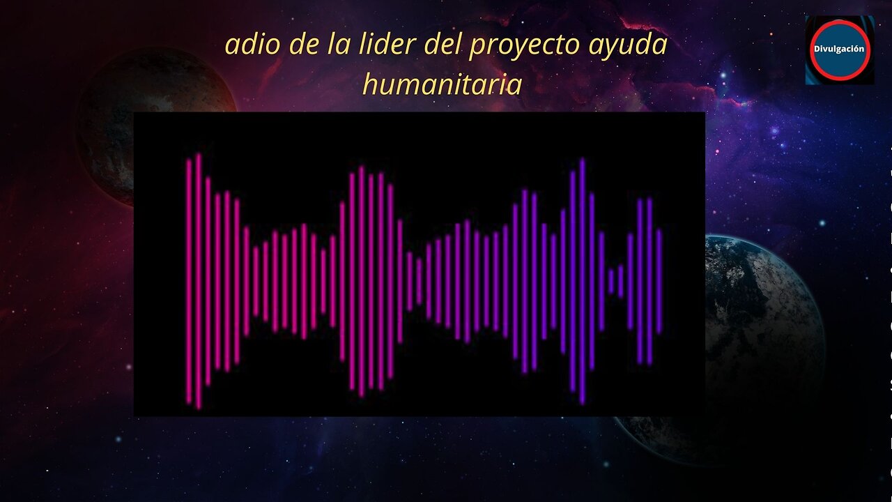 adio de la lider del proyecto ayuda humanitaria