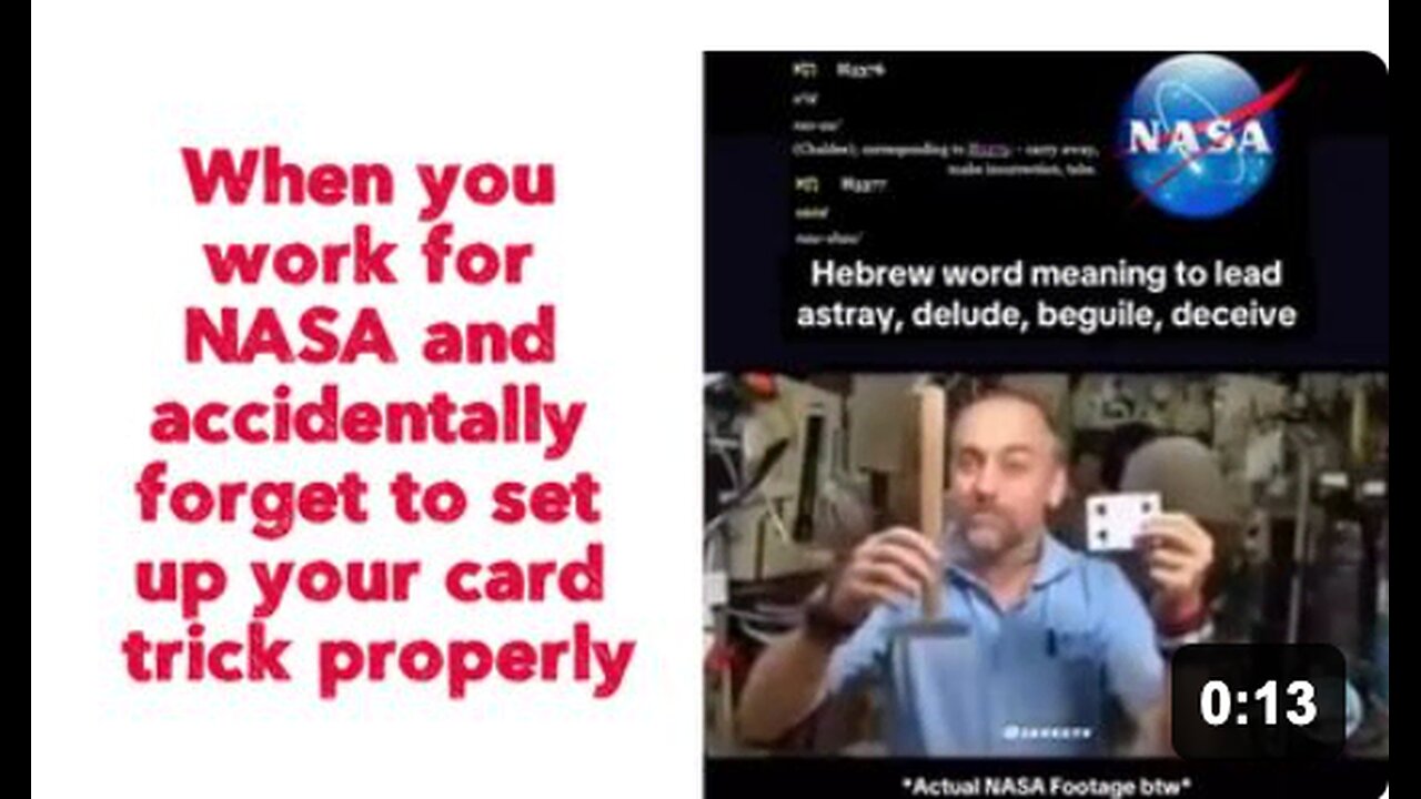 When you work for NASA and accidentally forget to set up your card trick properly