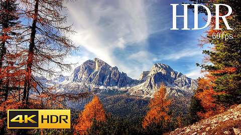 Stunning Views of Mountains 4K HDR Video with Relaxation Music