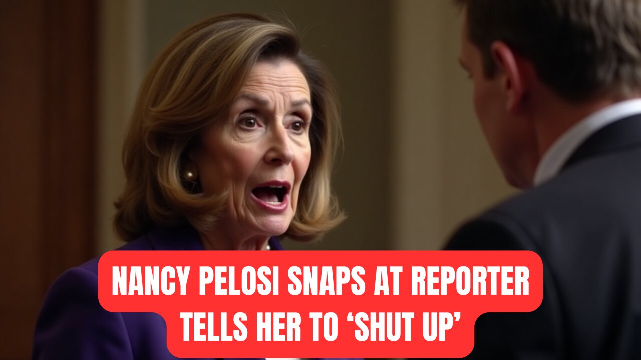 NANCY PELOSI SNAPS AT REPORTER, POINTS A FINGER, TELLS HER TO 'SHUT UP'