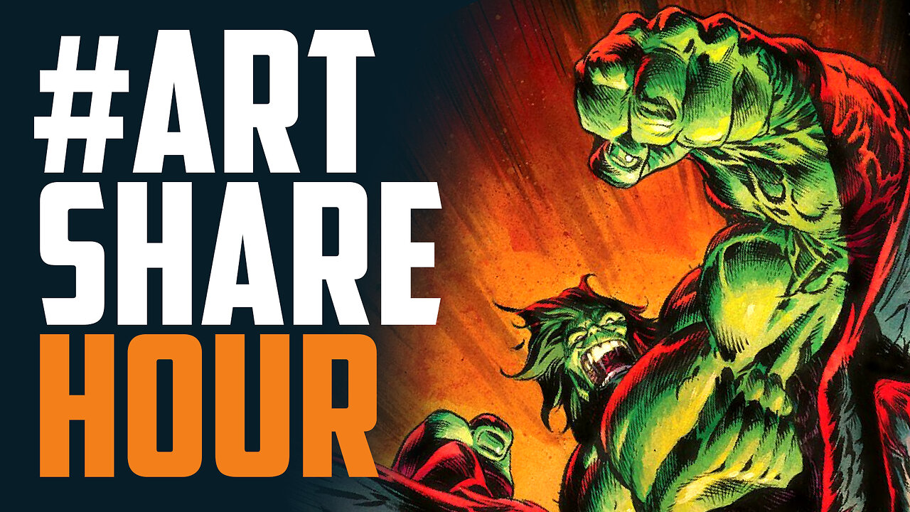 ART SHARE Hour #52 - Comic Book Pencils, Inks, Pages, Covers Paintings & more!