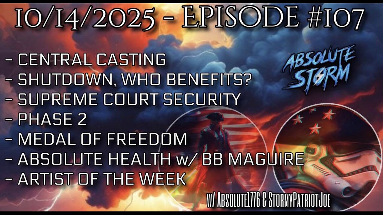 Absolute Storm Ep 107 10/14/25 9pm Central Casting|Shutdown|Phase 2|Health|AOTW