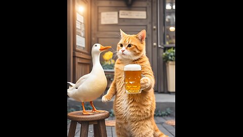 cat and duck