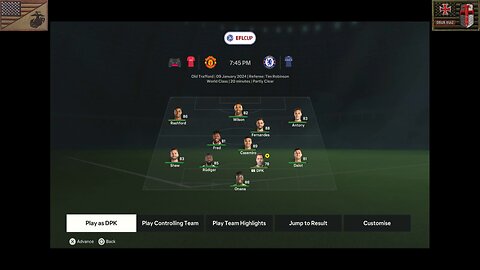 Sports Pitch Soccer 2025-2026: Game #37 [Manchester United F.C. vs. Chelsea F.C.]