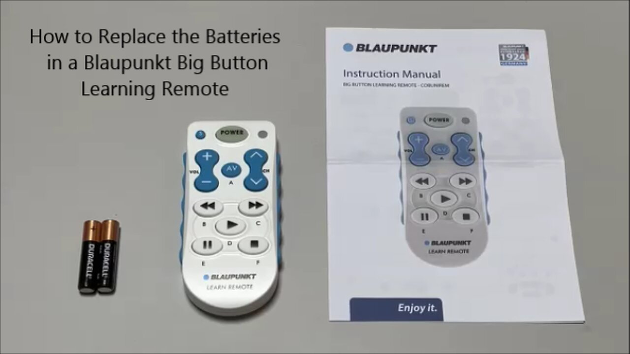 How to Replace the Batteries in a Blaupunkt Cobunirem Big Button Learning Remote