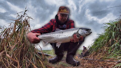 Float Fishing For Coho Salmon In Low Flow Stream