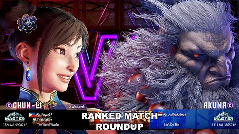 Kuya Kalbo SF6 Ranked Roundup. Chun Li Master Rank [Hori Fight Stick]