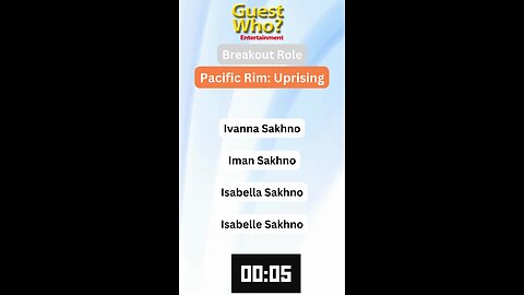 Guest This Actress #292 Like A Quick Quiz? | Pacific Rim: Uprising