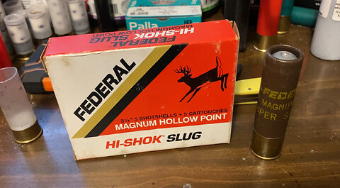 Vintage Federal 10 Gauge Slug - Breakdown