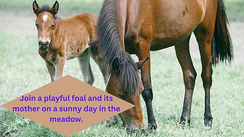 The Playful Foal: A Sunny Day with Mama