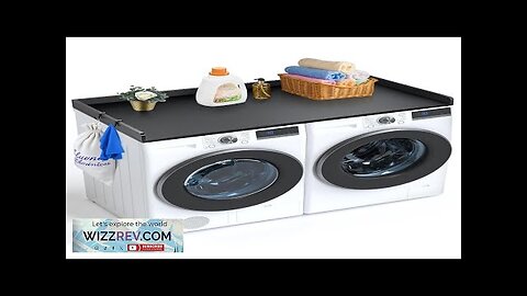 Washer Dryer Countertop 54" x 27" Wooden Washer and Dryer Topper Black Review