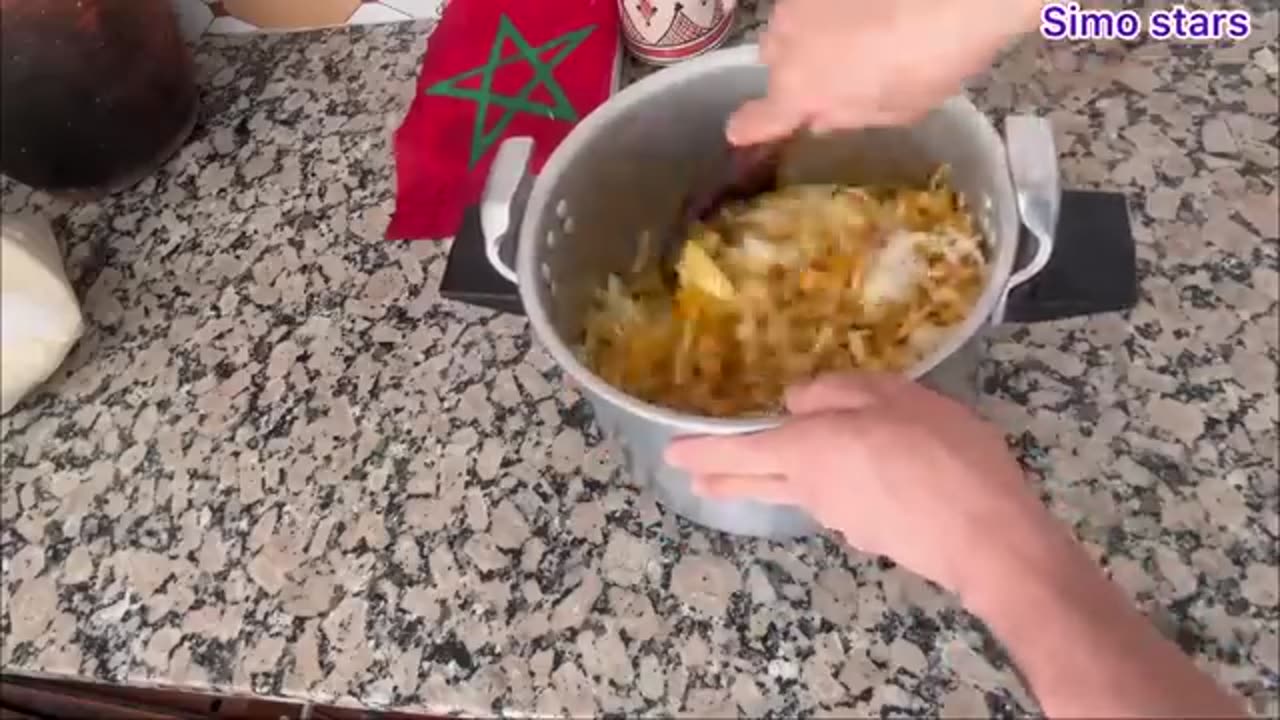 Preparing Moroccan couscous