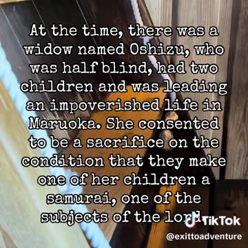 The legend of Oshizu the human sacrifice