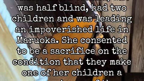 The legend of Oshizu the human sacrifice