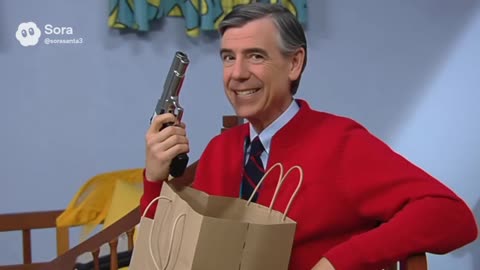 Mr Rogers and His Magic Gun #sora #mrrogers #9mmgun #magic #brainrot #friendshipismagic