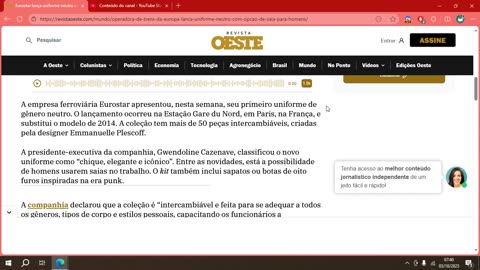 Eurostar lança uniforme neutro com opção de saia para homens.mp4