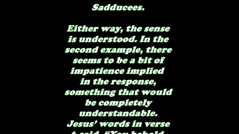 Matthew 16:11 - Daily Bible Verse Commentary