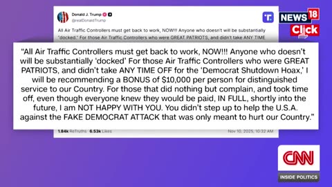 Democrats Turn On Each Other To End Shutdown, Trump Threatens And Insults Air Traffic Controlling