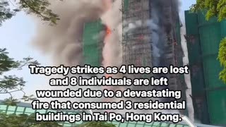 A big fire in Hong Kong's Tai Po has individuals severely burned, with residents trapped