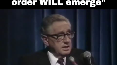 Henry Kissinger Said The New World Order WILL Emerge