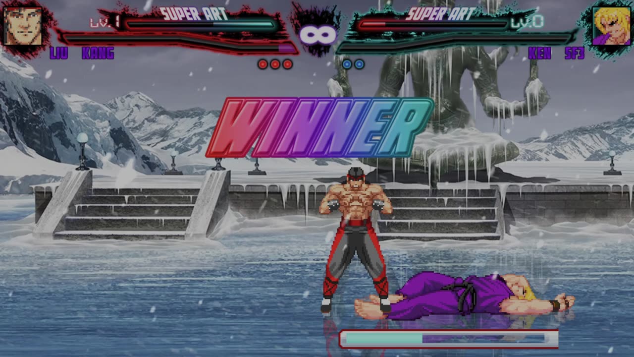 A Duel of Dragon Fury and Flashing Kicks: Liu Kang (MK) vs. Ken (Street Fighter) MUGEN Clash!