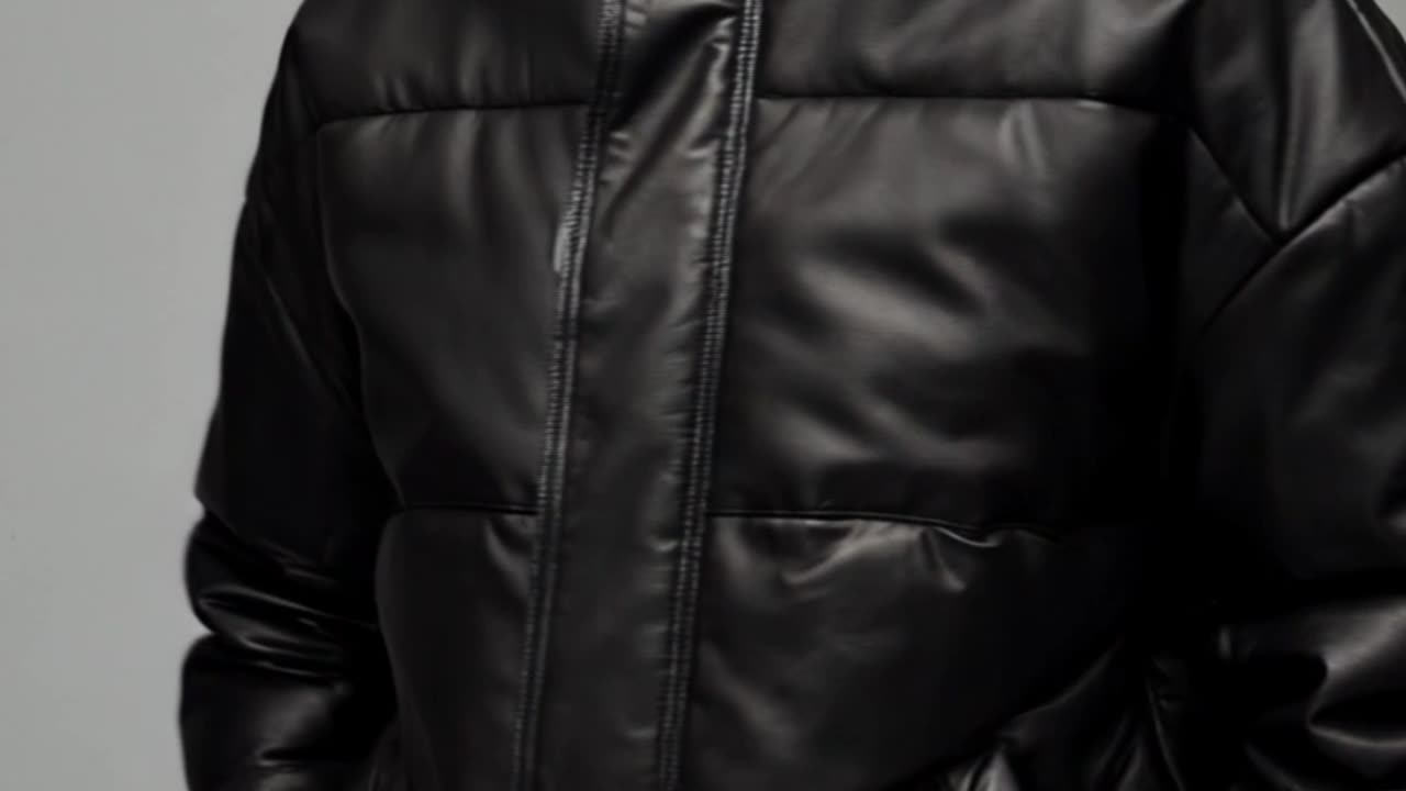 Turtle Neck Puffer That Elevates Black Into Refined Strength
