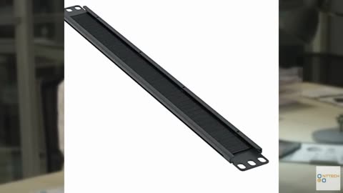 1U Brush Panel 19” Horizontal Grommet Strip Server Rack Cable Management Panel b